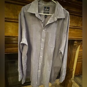 Stafford Men's Striped Button-Down Shirt